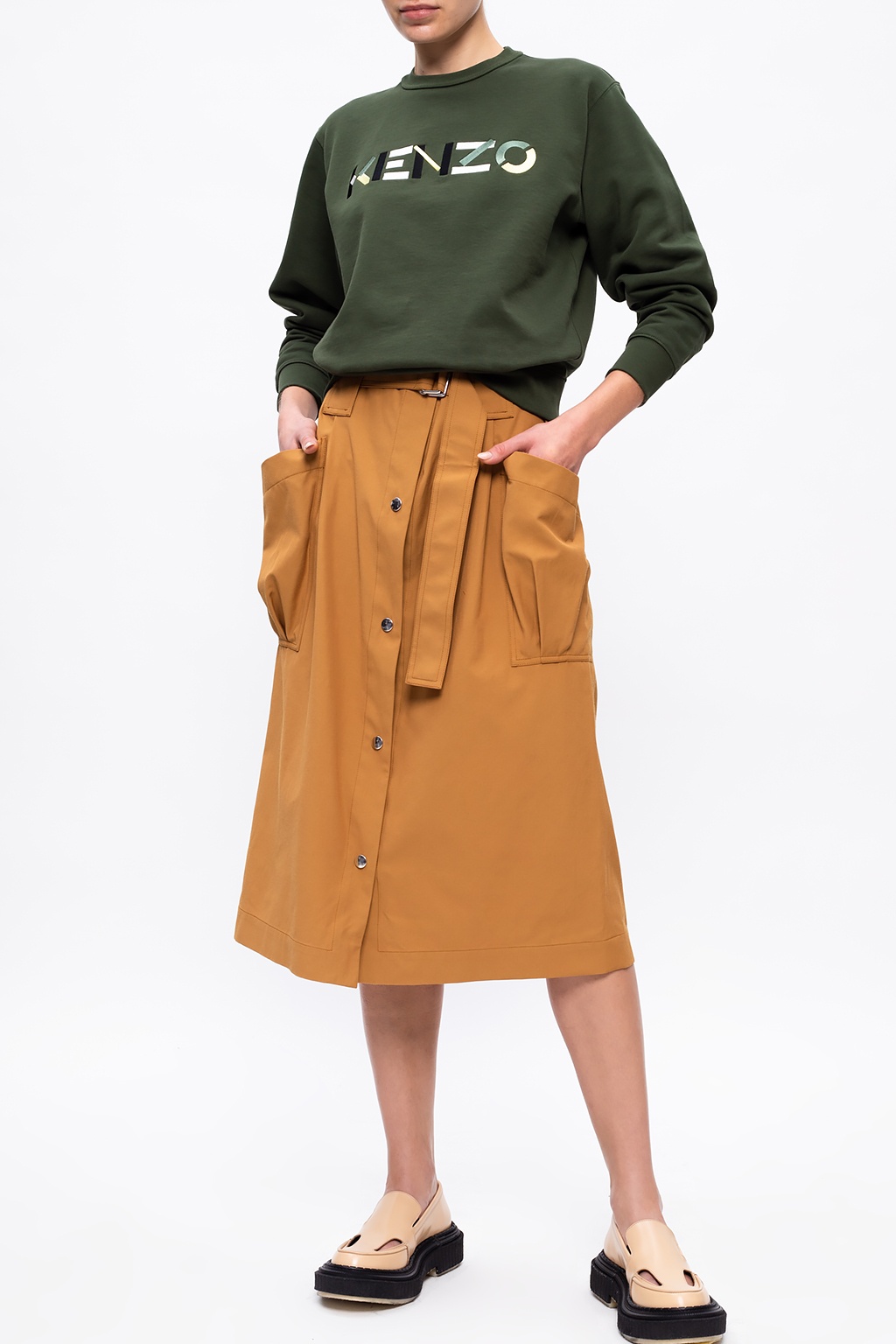Brown Belted skirt Kenzo - SchaferandweinerShops Japan